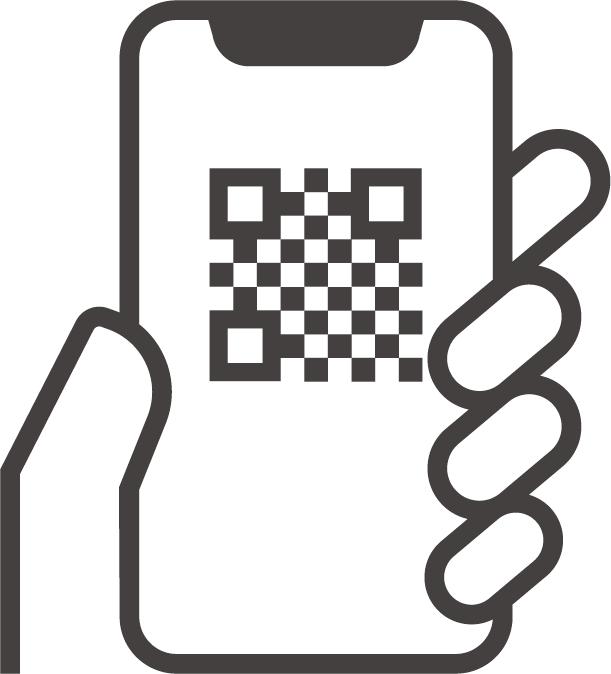 QRコード付きスマホのイラスト